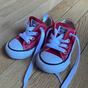 Infant size 4 red converse All stars